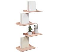 vidaXL Estante de Pared con Estante 4 pcs Rosa 30 x 18 x 2,5 cm, Estante de Pared Elegante, Diseño Minimalista, Almacenamiento Rectangular, Decoración Útil para Sala, Cocina