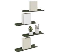 vidaXL Estante de Pared con Estante 4 pcs Verde Oliva 40 x 9 x 2,5 cm, Estante de Pared Elegante, Diseño Minimalista, Almacenamiento Rectangular, Decoración Útil para Sala, Cocina