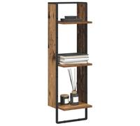 vidaXL Estante de Pared con Estante Madera Vieja 30 x 25 x 100 cm, Estante de Pared para Sala, Unidad Flotante Rectangular, Almacenamiento Moderno, Organizador Funcional y Minimalista