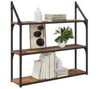 vidaXL Estante de Pared con Estante Madera Vieja 80 x 21 x 78,5 cm, Estantería Rectangular Moderna, Resistente, Estante Flotante, Almacenamiento Chic, Ideas Minimalistas para el Hogar