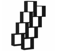 vidaXL Estante de Pared con Estante Roble Negro 90 x 15 x 119.5 cm, Estanterías rectangulares montadas en la Pared, Almacenamiento Moderno, diseño Minimalista, práctico Organizador.
