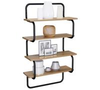 vidaXL Estante de Pared de 4 Niveles Roble Artisan 80 x 24,5 x 104 cm