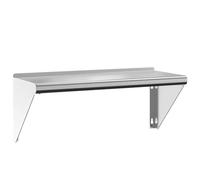 vidaXL Estante de Pared de Acero Inoxidable Plateado 75x30x31 cm