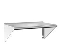 vidaXL Estante de Pared de Acero Inoxidable Plateado 75x45x31 cm