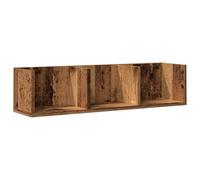 vidaXL Estante de pared para CD Madera de ingeniería envejecida 75x18x18 cm