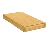 vidaXL Estante de Pared, Estantería Flotante de Almacenaje, Estante para Baño Comedor Salón Oficina, Estilo Rústico, Bambú 40x20x4 cm