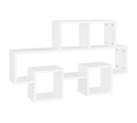 vidaXL Estante de Pared Forma de Coche Estantería Colgante CD Libros Coleccionables Fotos Premios Decoración Librerías Contrachapada Blanco 82x15x51cm