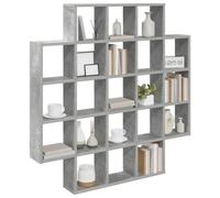 vidaXL Estante de Pared Gris Hormigón 100 x 13 x 100 cm, Estantería Moderna para Sala, solución de Almacenamiento Stylish, Organiza tu Espacio de Forma contemporánea