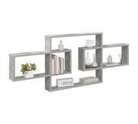 vidaXL Estante de Pared Gris Hormigón 130 x 10 x 50 cm, Estante Moderno para Sala, Solución de Almacenaje con Estilo, Decoración Funcional, Diseño Contemporáneo