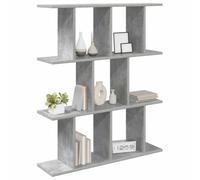 vidaXL Estante de Pared Gris Hormigón 80 x 20 x 96 cm, Estantería Moderna para Sala, Unidad de Almacenamiento, Flotante, Opciones para Exhibir y Dividir Espacios
