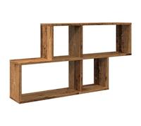 vidaXL Estante de Pared Madera de ingeniería Envejecida 100x18x53 cm, Estante de Cubo de Pared, Estante montado en la Pared, Estante Flotante