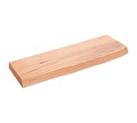 vidaXL Estante de Pared Madera de Roble tratada marrón Claro 60x20x4cm, Estante de almacenaje, Estante de Madera, Tablero de estantería