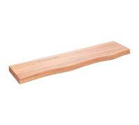 Estante De Pared Madera De Roble Tratada Marrón Claro 80x20x4cm Vidaxl