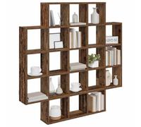 vidaXL Estante de Pared Madera Envejecida 100 x 13 x 100 cm, Estantería Moderna para Sala, solución de Almacenamiento Stylish, Organiza tu Espacio de Forma contemporánea