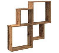 vidaXL Estante de Pared Madera ingeniería Envejecida 80x15x78,5 cm