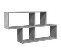 vidaXL Estante de Pared Madera ingeniería Gris hormigón 100x20x53 cm, Estante Flotante, Estante Flotante de Pared, Estante de exhibición de Pared