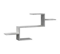 vidaXL Estante de Pared Madera ingeniería Gris hormigón 104x15x49 cm, Estante Flotante, Estante Flotante de Pared, Estante de exhibición de Pared