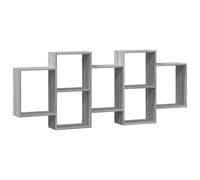 vidaXL Estante de Pared Madera ingeniería Gris Sonoma 159x18x65 cm, Estante Flotante, Estante Flotante de Pared, Estante de exhibición de Pared