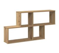 vidaXL Estante de Pared Madera ingeniería Roble artisian 100x18x53 cm, Estante de Cubo de Pared, Estante montado en la Pared, Estante Flotante