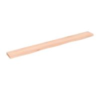 vidaXL Estante de Pared Madera Maciza de Roble sin Tratar 100x10x2 cm, Estante de almacenaje, Estante de Madera, Tablero de estantería