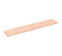vidaXL Estante de Pared Madera Maciza de Roble sin Tratar 100x20x2 cm, Estante de almacenaje, Estante de Madera, Tablero de estantería