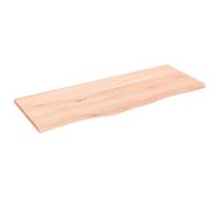 vidaXL Estante de Pared Madera Maciza de Roble sin Tratar 100x40x2 cm, Estante de almacenaje, Estante de Madera, Tablero de estantería