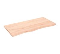 vidaXL Estante de Pared Madera Maciza de Roble sin Tratar 100x50x2 cm, Estante de almacenaje, Estante de Madera, Tablero de estantería