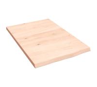 vidaXL Estante de Pared Madera Maciza de Roble sin Tratar 40x60x2 cm, Estante de almacenaje, Estante de Madera, Tablero de estantería