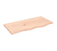 vidaXL Estante de Pared Madera Maciza de Roble sin Tratar 80x40x2 cm, Estante de almacenaje, Estante de Madera, Tablero de estantería