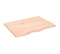 vidaXL Estante de Pared Madera Maciza de Roble sin Tratar 80x60x2 cm, Estante de almacenaje, Estante de Madera, Tablero de estantería