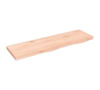vidaXL Estante de Pared, Balda Flotante Almacenaje, Superficie de Escritorio, Estante Expositor Dormitorio Comedor, Madera Maciza Roble sin Tratar