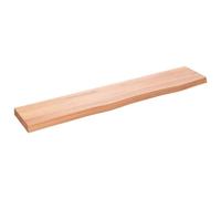 Estante De Pared Madera Roble Tratada Marrón Claro 100x20x4 Cm Vidaxl