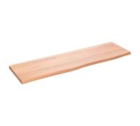 Estante De Pared Madera Roble Tratada Marrón Claro 100x30x2 Cm Vidaxl