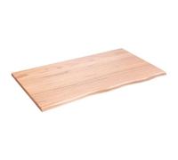 vidaXL Estante de Pared Madera Roble tratada marrón Claro 100x60x2 cm, Estante de almacenaje, Estante de Madera, Tablero de estantería