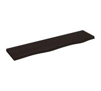 vidaXL Estante de Pared Madera Roble tratada marrón Oscuro 80x20x2 cm