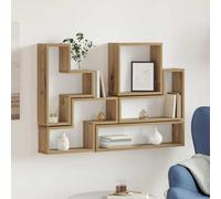 vidaXL Estante de pared Montada en la pared artesanal, Estante de pared rectangular moderno, gran almacenamiento, decoración que , organizador compacto para sala y oficina