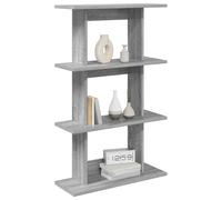 vidaXL Estante de Pared Montada en la Pared Gris 56 x 20 x 90 cm, Estante Rectangular Moderno para Sala, Gran Almacenamiento, Ahorra Espacio, fácil de Limpiar, Organiza tu hogar