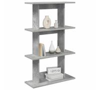 vidaXL Estante de Pared Montada en la Pared Gris 56 x 20 x 90 cm, Estante Rectangular Moderno para Sala, Gran Almacenamiento, Ahorra Espacio, fácil de Limpiar, Organiza tu hogar