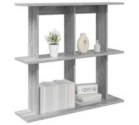 vidaXL Estante de Pared Montada en la Pared Gris 80 x 20 x 75 cm, Estante Rectangular Moderno para Sala, Gran Almacenamiento, Ahorra Espacio, fácil de Limpiar, Organiza tu hogar