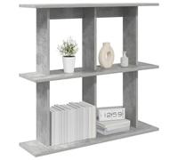 vidaXL Estante de Pared Montada en la Pared Gris 80 x 20 x 75 cm, Estante Rectangular Moderno para Sala, Gran Almacenamiento, Ahorra Espacio, fácil de Limpiar, Organiza tu hogar