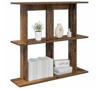 vidaXL Estante de Pared Montada en la Pared Marrón 80 x 20 x 75 cm, Estante Rectangular Moderno para Sala, Gran Almacenamiento, Ahorra Espacio, fácil de Limpiar, Organiza tu hogar