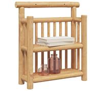vidaXL Estante de Pared Montada en la Pared Natural 40 x 13 x 44 cm | El look elegante de bambú se ajusta a cualquier decoración, Los estantes montados mantienen todo en orden,