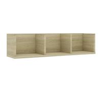 vidaXL Estante de Pared para CD contrachapada Color Roble 75x18x18cm