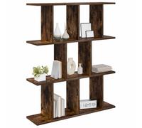 vidaXL Estante de Pared Roble Ahumado 102 x 20 x 96 cm, Estante de Pared Moderno, Almacenamiento Funcional, Decorativo y Elegante, Ideal para tu Sala