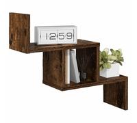 vidaXL Estante de Pared Roble Ahumado 48 x 15 x 42 cm, Estantería Moderna para Sala, Almacenamiento Vertical, decoración Que Ahorra Espacio