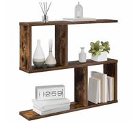 vidaXL Estante de Pared Roble Ahumado 60 x 12 x 50,5 cm, Estantería Moderna para Sala, solución de Almacenamiento, diseño Minimalista, organización práctica