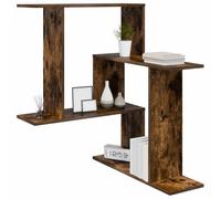 vidaXL Estante de Pared Roble Ahumado 67 x 67 x 87 cm, Estantería Moderna para Sala, Almacenamiento práctico, decoración estilosa, soluciones para exhibición