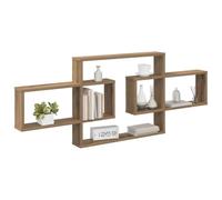 vidaXL Estante de Pared Roble Artisan 130 x 10 x 50 cm, Estante Moderno para Sala, Solución de Almacenaje con Estilo, Decoración Funcional, Diseño Contemporáneo