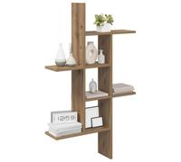 vidaXL Estante de Pared Roble Artisan 61 x 15 x 102 cm, Estante Flotante Moderno para Sala, Almacenaje en Casa, Diseño Montado en Pared, Soluciones de Organización Chic