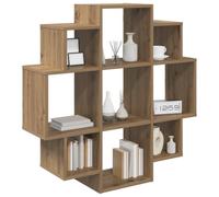 vidaXL Estante de Pared Roble Artisan 90 x 25 x 90 cm, Estante Moderno para Sala, unitario ahorrador de Espacio, Almacenamiento y decoración Minimalista